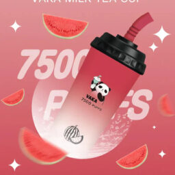 VAKA 奶茶杯 7500抛棄式 冰感水果奶茶系專屬口味 3%丁鹽順滑擊喉感 15ml 巨量裝x600mAh 可充電續航萌熊貓造型 台灣現貨秒發