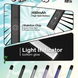 【SPUMY 冰熊】五代通用主機 480mAh 超大電量快充 雙檔功率調節精準控溫 智能呼吸顯示燈（通用 四代 / 五代 / 六代煙彈 台灣現貨秒發）