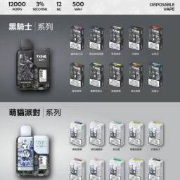 【買10送1】TISIC 12000口拋棄式：黑騎士/萌貓派對雙風格任選 12ml 超長效不漏油設計 500mAh 高效快充 台灣現貨秒發